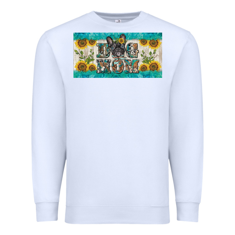 Dog Mom French  Bulldog License Plate Template Premium Sweatshirt by BarkalooDesign | Teevron