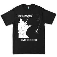 Black MN Minnesota Fishing T Gift for Fishermen and Anglers Premium Tee - longCreatives