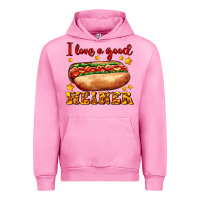 Fuchsia Pink i love a good weiner Urban Hoodie - AdoDesignShop
