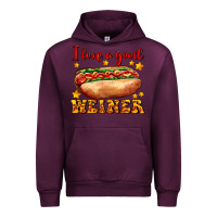 Mauve Wine i love a good weiner Urban Hoodie - AdoDesignShop