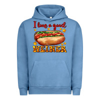 Pigment Pebble Blue i love a good weiner Urban Hoodie - AdoDesignShop
