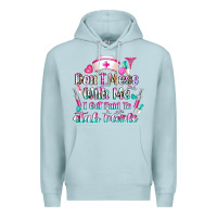 Blue Mist Don't Mess With Me I Get Paid To Stab People Premium Hoodie - CowhideDigitalArt
