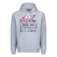 Heather Grey Don't Mess With Me I Get Paid To Stab People Premium Hoodie - CowhideDigitalArt