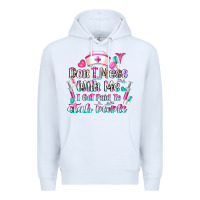 White Don't Mess With Me I Get Paid To Stab People Premium Hoodie - CowhideDigitalArt