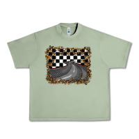 Oil Green leopard racing  background Urban Heavy Tee - RanaPortraitStore