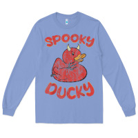 Colony Blue spooky devil rubber duck halloween Long Sleeve Tee - longCreatives