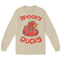 Mushroom spooky devil rubber duck halloween Long Sleeve Tee - longCreatives