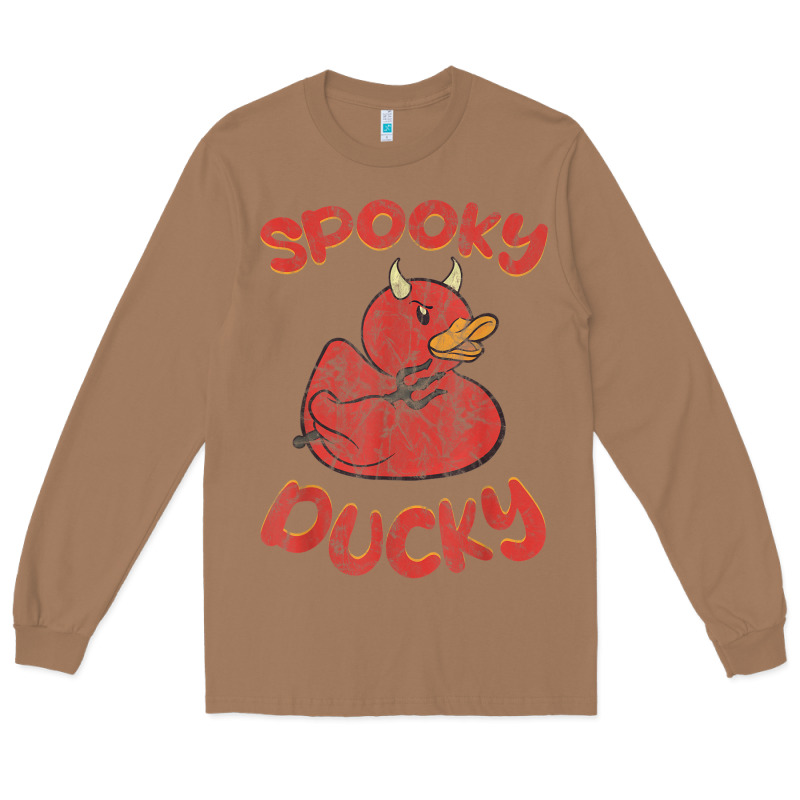 Spooky Devil Rubber Duck Halloween Long Sleeve Tee by longCreatives | Teevron
