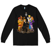 Black surprise!  scooby dog with friends funny halloween Long Sleeve Tee - longCreatives