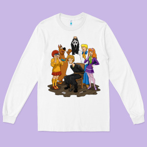 Surprise!  Scooby Dog With Friends Funny Halloween Long Sleeve Tee Designed By Longcreatives
