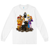 White surprise!  scooby dog with friends funny halloween Long Sleeve Tee - longCreatives