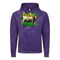 Cloud Purple St. Patrick's Day Cow Vintage Hoodie - HowdyJamesFarm