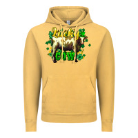 Vintage Mustard St. Patrick's Day Cow Vintage Hoodie - HowdyJamesFarm