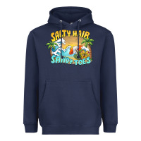 Navy salty hair sandy toes summer Heavyweight Hoodie - BarkalooDesign
