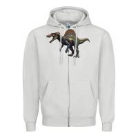 Dove Grey spinosaurus Zipper Hoodie - Artiststas
