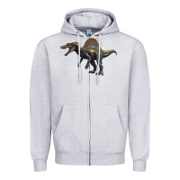 Heather Grey spinosaurus Zipper Hoodie - Artiststas
