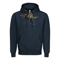 Navy spinosaurus Zipper Hoodie - Artiststas