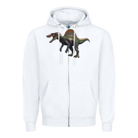 White spinosaurus Zipper Hoodie - Artiststas