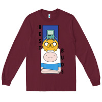 Burgundy Cn Adventure Time Finn Jake Bmo Best Buds Long Sleeve Tee - longCreatives