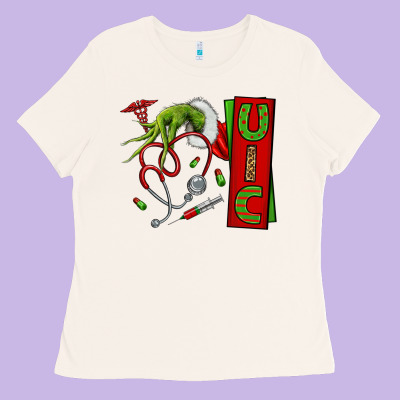 Christmas Character Ladies Tee Designed By Nancycooperartshop