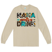 Mushroom mama needs a drink Long Sleeve Tee - OliviaCreatesArt