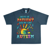 Midnight Navy please be patient with me i have autism Urban Heavy Tee - CowGirlArtShop