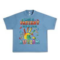 Pebble Blue please be patient with me i have autism Urban Heavy Tee - CowGirlArtShop
