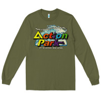 Army Green Funny Action Park New Jersey 1978 Vintage Long Sleeve Tee - longCreatives