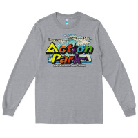 Heather Grey Funny Action Park New Jersey 1978 Vintage Long Sleeve Tee - longCreatives