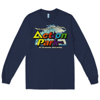 Navy Funny Action Park New Jersey 1978 Vintage Long Sleeve Tee - longCreatives