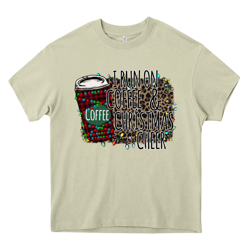 I Run On Coffee And Christmas Cheer Heavy Core Tee by Bettercallsaul | Teevron