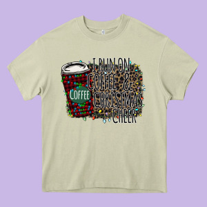 I Run On Coffee And Christmas Cheer Heavy Core Tee Designed By Bettercallsaul