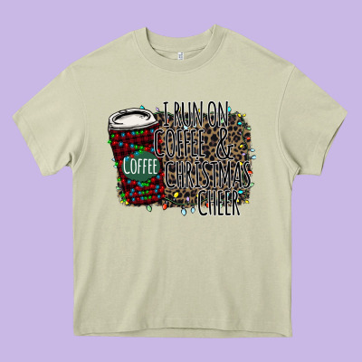 I Run On Coffee And Christmas Cheer Heavy Core Tee Designed By Bettercallsaul