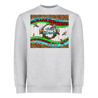 Heather Grey winter blessings leopard Heavyweight Sweatshirt - LillyAllenDesigns