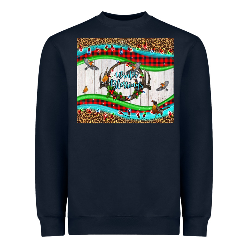 Winter Blessings Leopard Heavyweight Sweatshirt by LillyAllenDesigns | Teevron