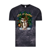 Cloud Black let it snow Vintage Tee - CowGirlArtShop