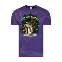 Cloud Purple let it snow Vintage Tee - CowGirlArtShop