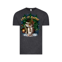 Vintage Black let it snow Vintage Tee - CowGirlArtShop