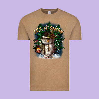 Let It Snow Vintage Tee Designed By Cowgirlartshop