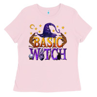 Bubblegum Pink Basic Witch Ladies Tee - texasbilliewilder