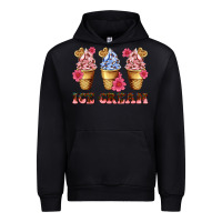 Black floral ice cream Urban Hoodie - AdoDesignShop