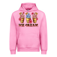 Fuchsia Pink floral ice cream Urban Hoodie - AdoDesignShop