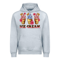 Heather Grey floral ice cream Urban Hoodie - AdoDesignShop