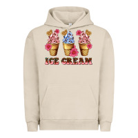 Pigment French Oak floral ice cream Urban Hoodie - AdoDesignShop