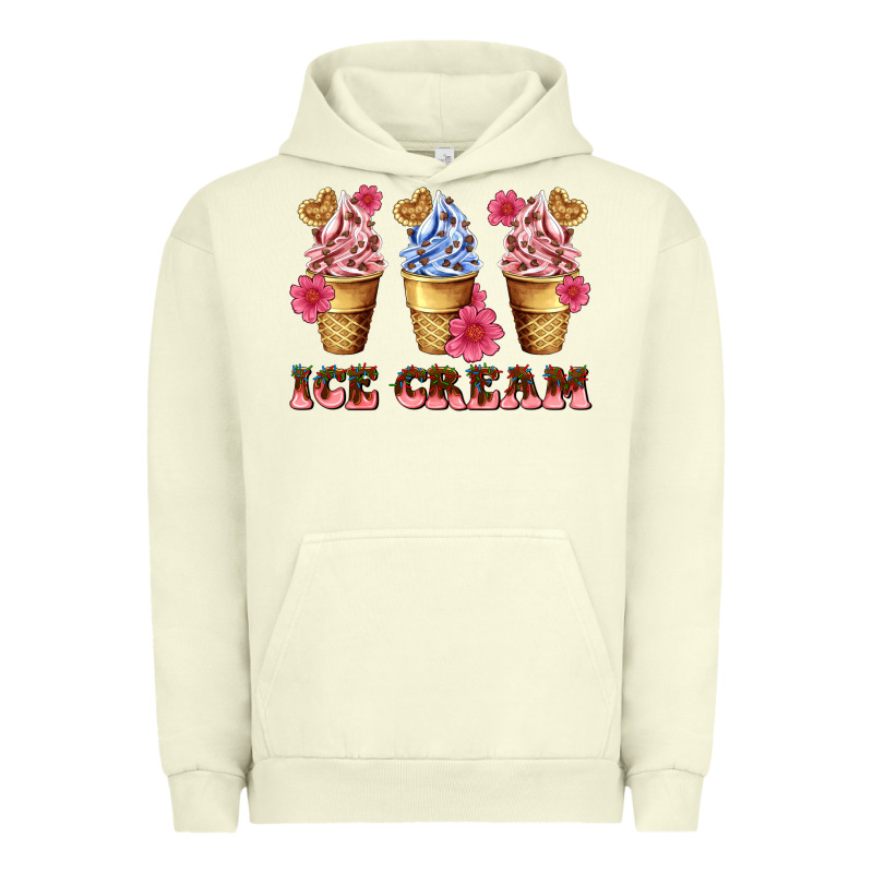 Floral Ice Cream Urban Hoodie by AdoDesignShop | Teevron