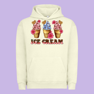 Floral Ice Cream Urban Hoodie Designed By Adodesignshop