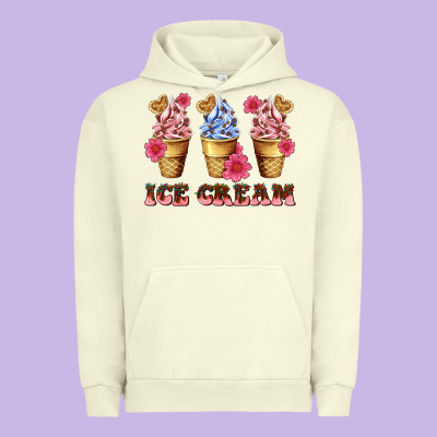 Floral Ice Cream Urban Hoodie Designed By Adodesignshop