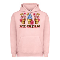 Pigment Salmon floral ice cream Urban Hoodie - AdoDesignShop