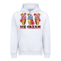 White floral ice cream Urban Hoodie - AdoDesignShop