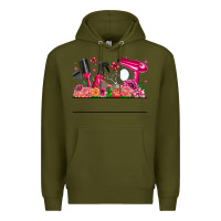 Army Green Hair Stylist Your Textt Premium Hoodie - CowhideDigitalArt